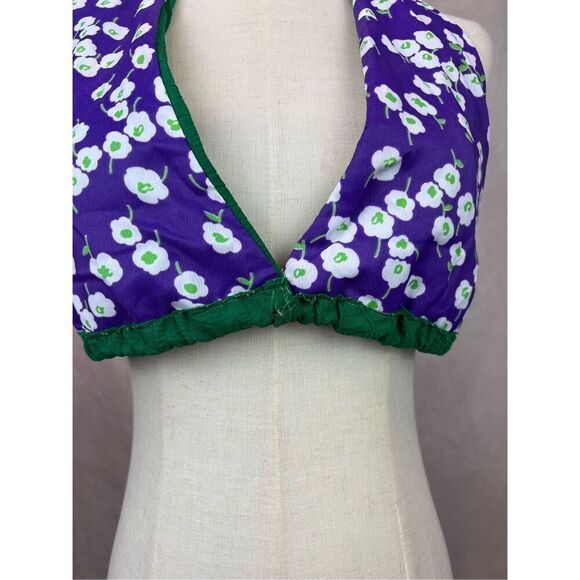 Vintage Volup Bikini Halter Top 1970s Mod MCM Plus Size - Picture 6 of 10
